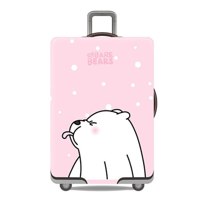 Cute Bear Luggage Cover Travel Suitcase Protector Suit For 18-32 Size Trolley Case Dust Travel Accessories Elasticity Box Sets
