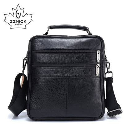 ZZNICK 2018 Men Bags Ipad Handbags Sheepskin Leather Male Messenger Purse Man Crossbody Shoulder Bag Men&#39;s Travel Bags 7101black