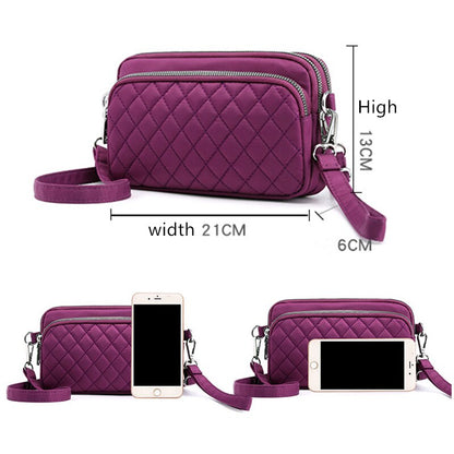 Casual Nylon Waterproof Women Bag Fashion Wild Outdoor Mens Shoulder Bag Messenger Crossbody Bag Ladies Purse Diagonal Bag