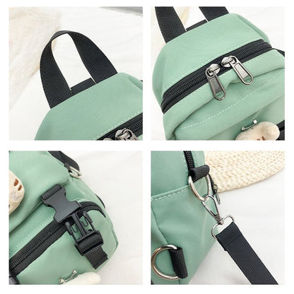 Kitten Women Backpack Fish Shoulders Bags Cute Women Black Bags Canvas Mini School Bags Multilayer Space Travel Bag New