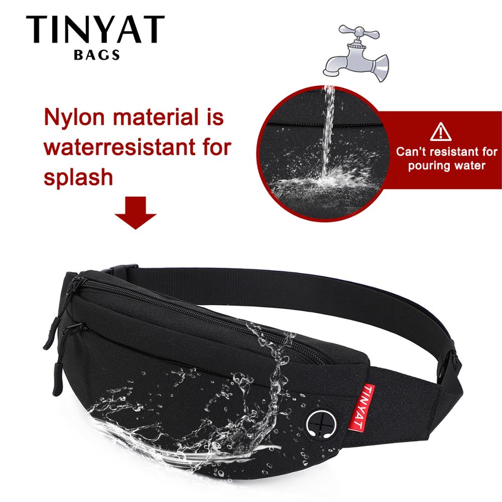 TINYAT Men Waist Bag Pack Purse Casual Large Phone Belt Bag Pouch Women&#39;s Canvas Travel Phone Bag Fanny Banana Bag Hip 4 Pockets