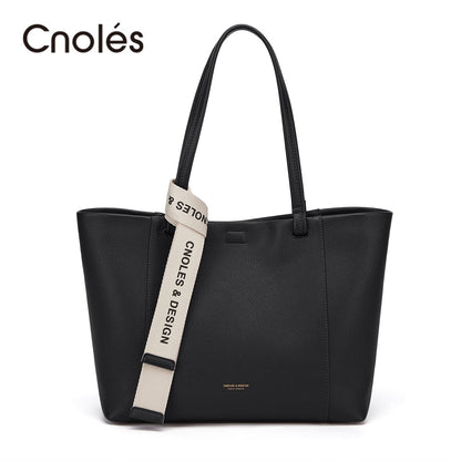 Cnoles Fashion Women Bucket Shoulder Bag Female Split Cow Leather Large Capacity Tote Bag Lady Handbags Messenger Bags