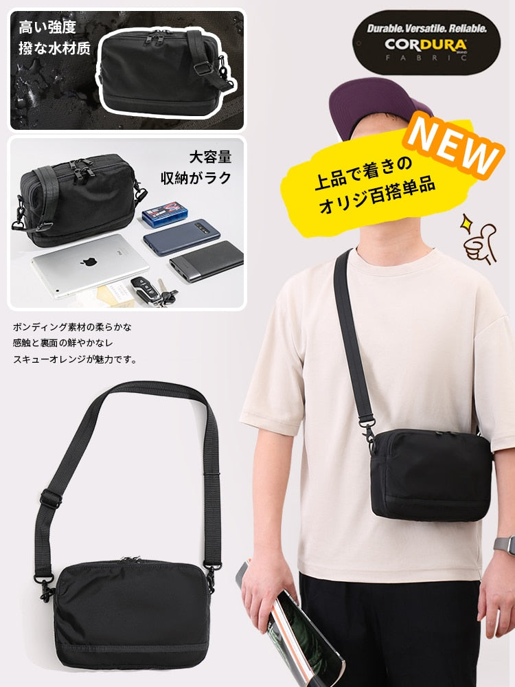 Japanese Style Crossbody Bag Cordura Nylon Cloth Shoulder Bag Waterproof Men’S Chest Bag Fashion Lightweight Handbag For Men