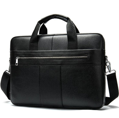 Genuine Leather business briefcase single shoulder crossbody bags men&#39;s bag simple large-capacity portable briefcase