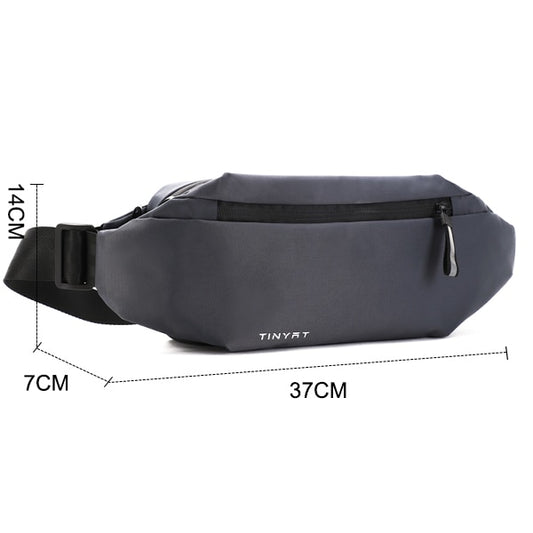 TINYAT Men &#39;s Chest Bag Anti-thef New Multifunction PU Waist Bag for Sports Male Waterproof Outside Fanny Bag pack Shoulder Bag