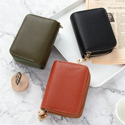Women Men Wallets Zipper Mini Coin Purse PU Leather Lady Card Holder Men Card Case Multifunctional Leather Casual Purse