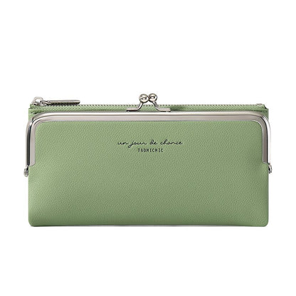 Comfortable Contracted Style Long Wallets For Women Soft PU Leather Coin Purses Ladies Sweet Design Card Holder Purses Cartera