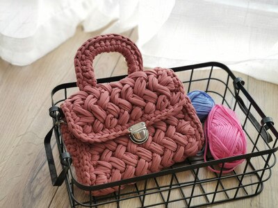 Casual Solid Hand-woven Women Handbags Cotton Crochet Handmade Women Shoulder Messenger Bag Chian Females Totes Ladies Hand Bags