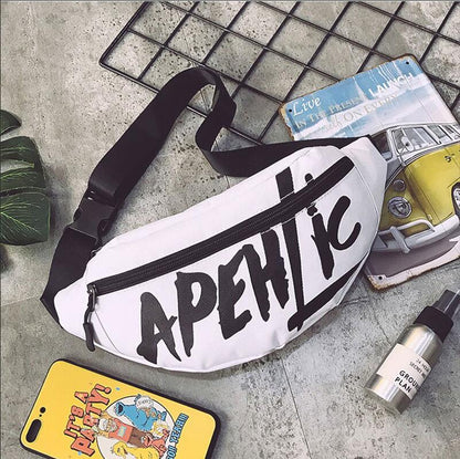 100% Brand New Letter Fanny Packs Hip-Hop Belt Bag Harajuku Shoulder Female Sling Chest Pocket Fashion Pocket Women Waist Bag