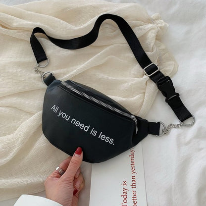 1PC Women Fanny Pack PU Waist Fanny Pack Chest Crossbag Travel Sports Zipper Pouch Hip Bum Bag Purse Phone Key Pouch Packs