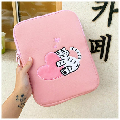 13 Inch Green Tiger Laptop Tablet Case For Macbook Ipad Pro Retina 9.7 10.8 11 14 15 15.6 inch Notebook Huawei Ipad Sleeve Bag