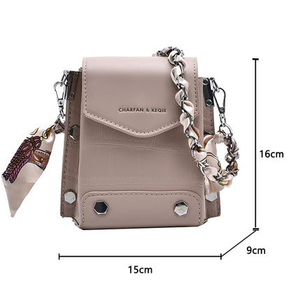 с доставкой Rivets PU Leather Crossbody Bags For Women Shoulder Handbags and Purses Female Travel Cross Body Bag