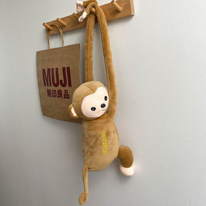 Female cute bag cartoon women monkey plush doll shoulder bag girls mobile phone bag autumn new style