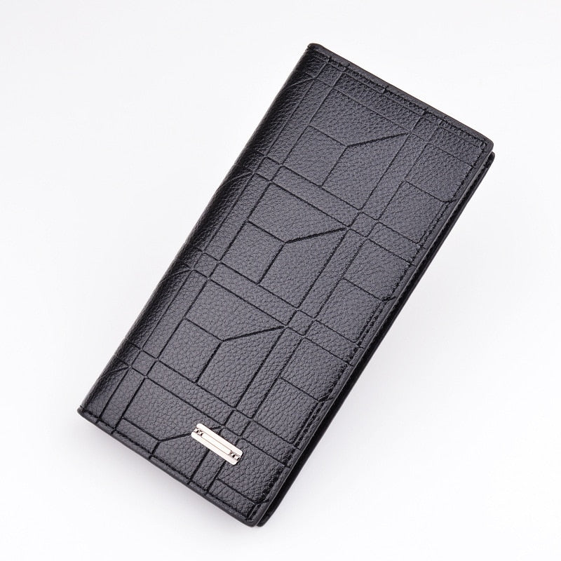 New Men&#39;s Wallets Men&#39;s Long Wallets Fashion Embossed Vertical Open Suit Bag Large Capacity Plus Soft Wallet
