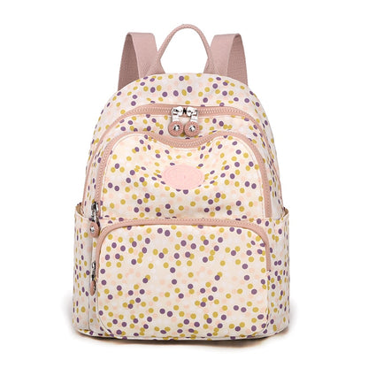 Fashion High Quality Nylon Women&#39;s Backpack New Flower Pattern Design Ladies Travel Backpack Shoulder Bag Mochilas De Mujer Sac