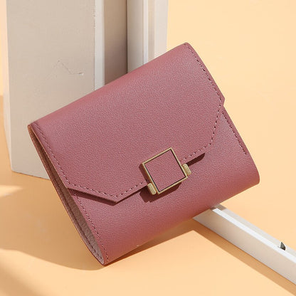 New Fashion Short Wallets for Women Leather Cute Mini Money Clutch Wholesale Zipper Female Coin Purses Casual Multi Card Holder