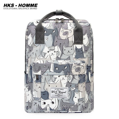 Fashion Women Backpack for School Teenagers Girls Stylish School Bag Ladies Canvas Fabric Backpack Female Bookbag laptopbag