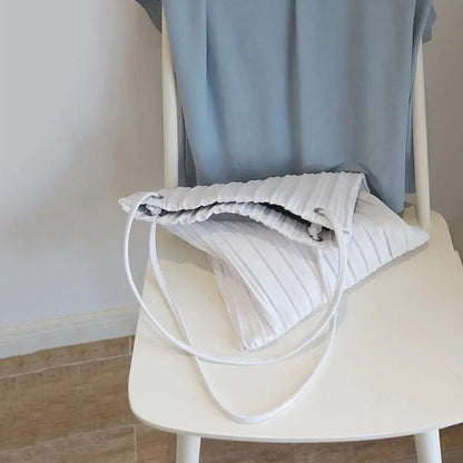 Shoulder Bags Women Solid Pleated Sweet Simple Large Capacity New Stylish All-match Designer Casual Totes PU Leather New Fashion