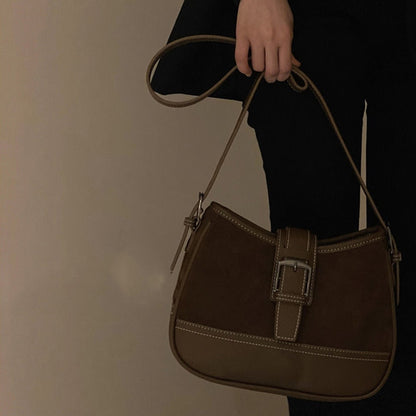 Shoulder Bags Women High Quality Brown Autumn Winter All-match Ladies Luxury Design Zipper Vintage Underarm Korean Ins Handbags