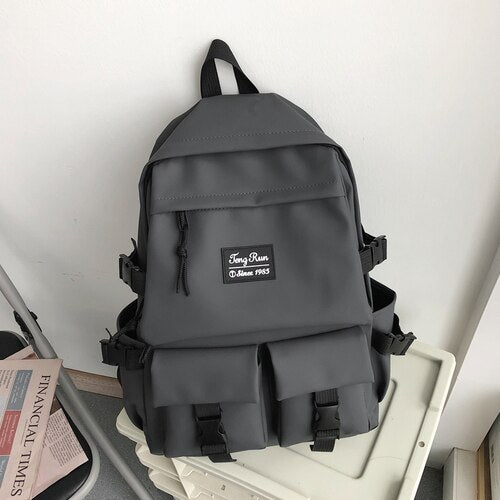 Multi-pocket Men Women Backpack Female Large Capacity School Bag Couple Trendy Harajuku 15.6inch Laptop Backpacks Ladies Bookbag
