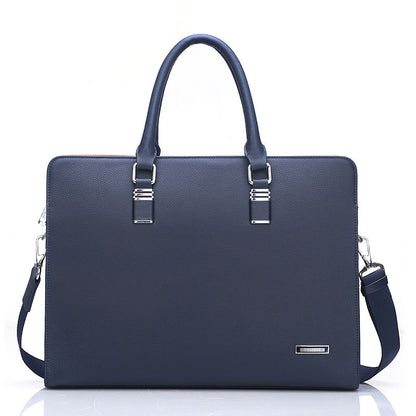 Business Men Genuine Leather Briefcase Bag Computer File Package Shoulder Messenger Bag High Quality 14 inch Laptop Briefcases