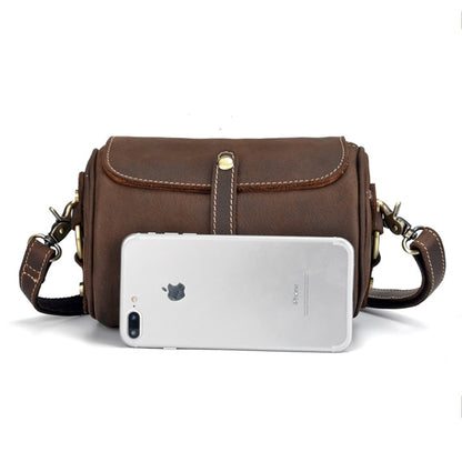 Newsbirds Women Genuine Leather Shoulder Bag Round Shape Soft Crossbody Bag For Phone Wallets Personality messenger bag lady