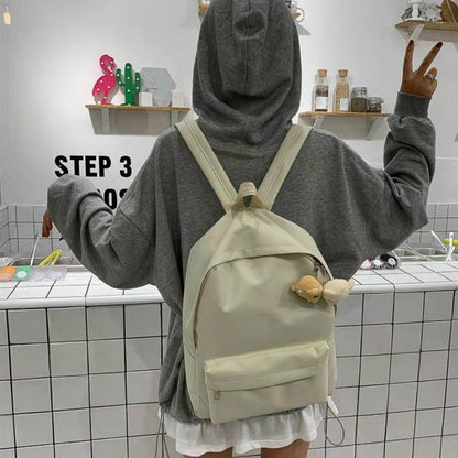 Backpacks Women Oxford Large Capacity Solid Unisex Fashion All-match Leisure Travel Bags Waterproof Backpack Students Chic Daily