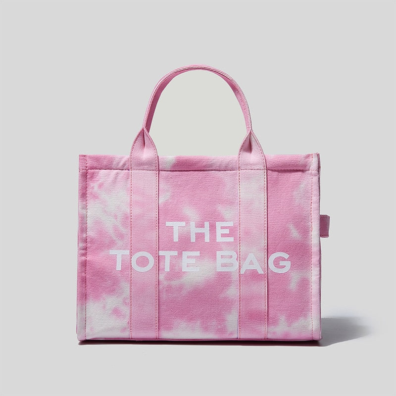 Large Capacity Canvas Tote Women Shoulder Bag Letter Printed Crossbody Bags for Women Casual Cloth Women Handbag Big Shopper Bag