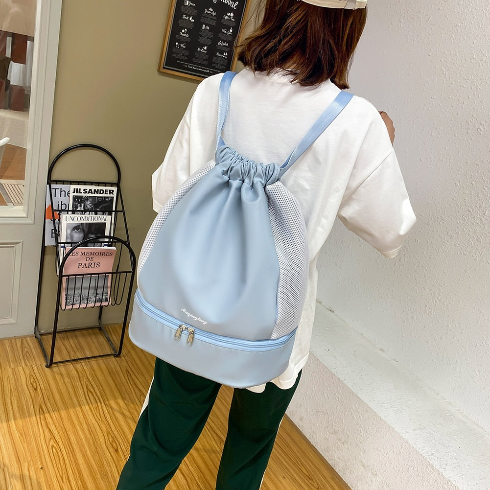 Sports Fitness Backpack Dry And Wet Separation Large Capacity Waterproof Beach Swimming Bag Wet And Dry Separation Sports Bag