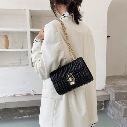 retro chain handbag new fashion high quality PU soft leather women&#39;s designer shoulder messenger bag