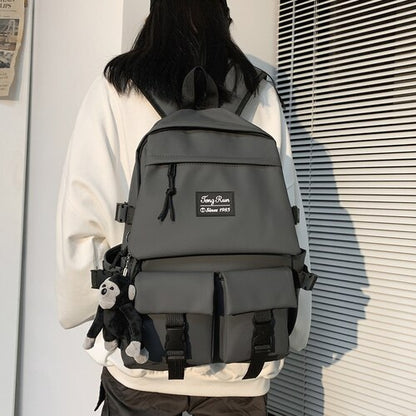 Multi-pocket Men Women Backpack Female Large Capacity School Bag Couple Trendy Harajuku 15.6inch Laptop Backpacks Ladies Bookbag