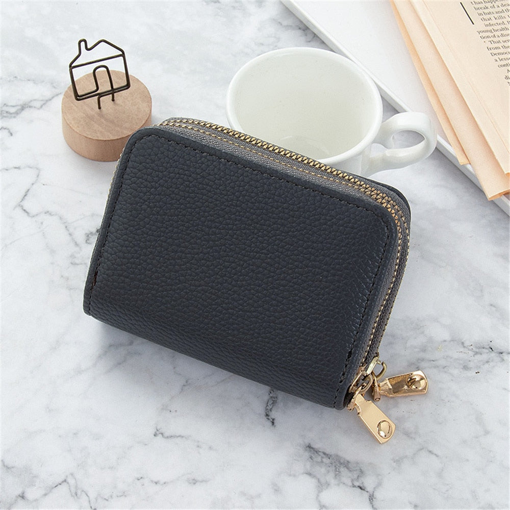 Women Men Wallets Zipper Mini Coin Purse PU Leather Lady Card Holder Men Card Case Multifunctional Leather Casual Purse