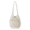Lightweight Hollow Fishnet Beach Bucket Handbag Women Woven Shoulder Bag Fashion Summer Beach Shoulder Handbags