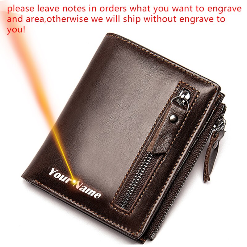 MVA Men Wallets Genuine Leather Wallets for Credit Card Holder Zip Small Wallet Man Leather Wallet Short Slim Coin Purse Men 604