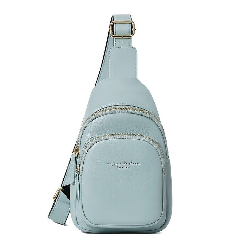 Fashion Chest &amp; Waist Packs For Women Pu Leather Street Shoulder Bags High Quality Crossbody Bags Female Hip Hop Purses
