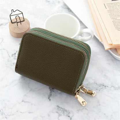 Women Men Wallets Zipper Mini Coin Purse PU Leather Lady Card Holder Men Card Case Multifunctional Leather Casual Purse
