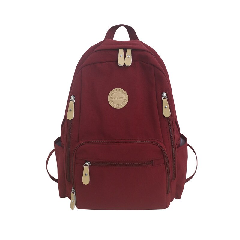 Waterproof Nylon Women&#39;s Backpack Female Travel Bag Backpacks Schoolbag for Teenage Girls Multi-pocket Bookbag Ladies Satchel