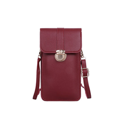 Touch Screen Cell Phone Purse Smartphone Wallet Leather Shoulder Strap Handbag Women Bag For Iphone Wallet Shoulder Bags