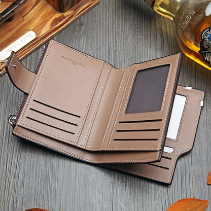 NO.ONEPAUL Vintage Men&#39;s Short Wallet Men Genuine Leather  Multi-Card Bit Retro Card Holder Clutch Wallets Purses First Layer Re