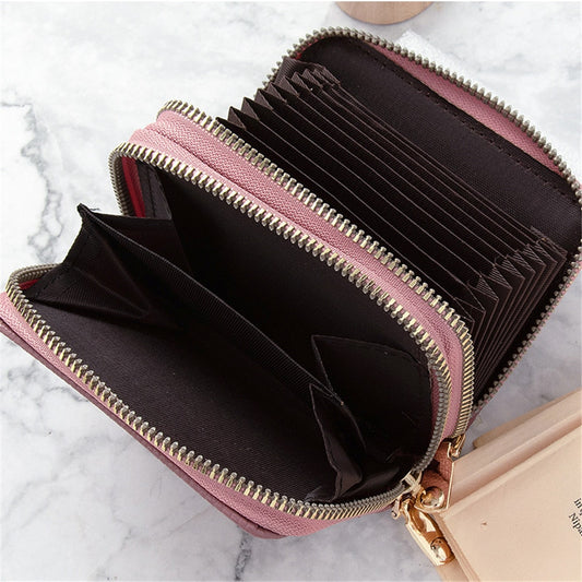 Women Men Wallets Zipper Mini Coin Purse PU Leather Lady Card Holder Men Card Case Multifunctional Leather Casual Purse