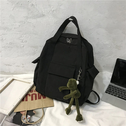 Backpacks Women Nylon Students Multi-pockets Safari-style Harajuku Ins Leisure Large Capacity Travel Bags Teenagers Chic Trendy