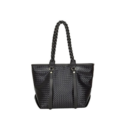 Knitting Shoulder Bags for Women Solid Black Totes Classic Elegant Package Luxurious Casual Handbags New Women Bags