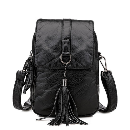 Fashion mini women&#39;s designer small shoulder messenger bag pu leather wallet lady phone bag female flip phone bag