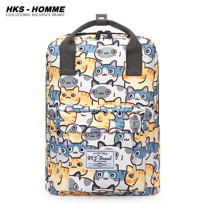 Fashion Women Backpack for School Teenagers Girls Stylish School Bag Ladies Canvas Fabric Backpack Female Bookbag laptopbag