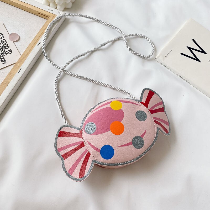 Lovely Children&#39;s PU Leather Red Messenger Bag Cute Girls Cartoon Shoulder Bags Princess Accessories Mini Coin Purse Handbags