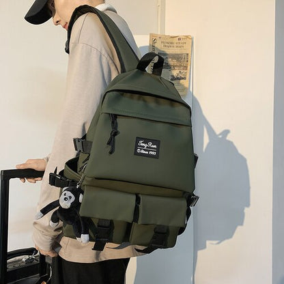Multi-pocket Men Women Backpack Female Large Capacity School Bag Couple Trendy Harajuku 15.6inch Laptop Backpacks Ladies Bookbag
