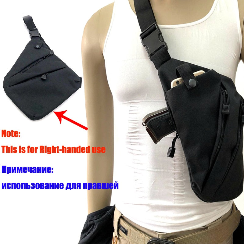 Multifunction Tactical Shoulder Bag Concealed Hand Gun Holster Bag Men Left Right Hand Pistol Pack Anti-theft Chest Bag Hunting