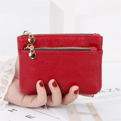 New Leather Coin Purse Women Mini Change Purses Kids Coin Pocket Wallets Key Chain Holder Zipper Pouch Card Holder Wallet