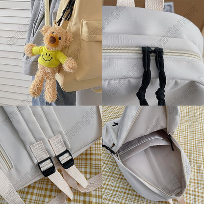 Trendy Women Laptop Purple College Bag Lady Kawaii Nylon Book Backpack Fashion Cute Girl Travel Bag Cool Female School Backpacks