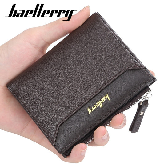 Fashion Men Wallets Small Wallet Men Money Purse Coin Bag Zipper Short Male Wallet Card Holder Slim Purse Pocket Wallet Clutch